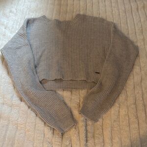 Hollister Light Gray Knit Sweater